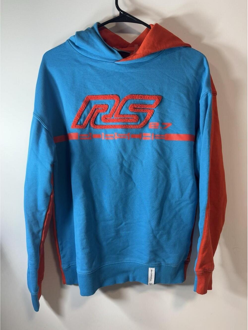 Porsche Men's Hoodie, Blue & Orange - RS 2.7 EU S US XS